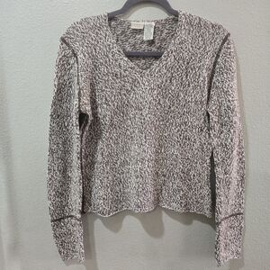 Arizona Jean Company Brown and Off-White Knit Sweater, Vintage
